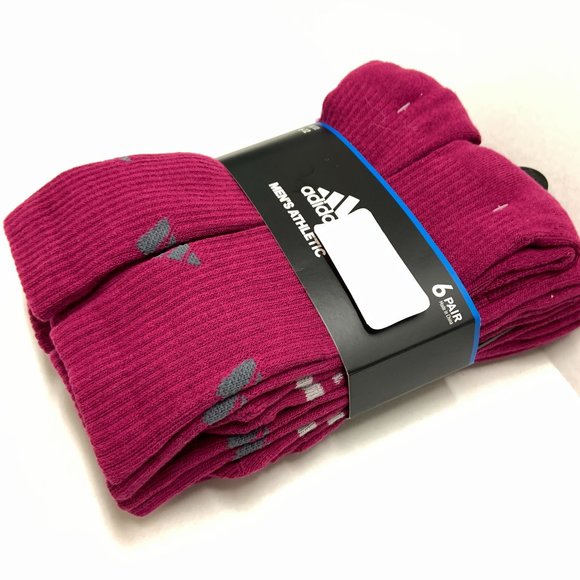 adidas Other - 6-Pair Adidas Men's Crew Socks - Magenta
